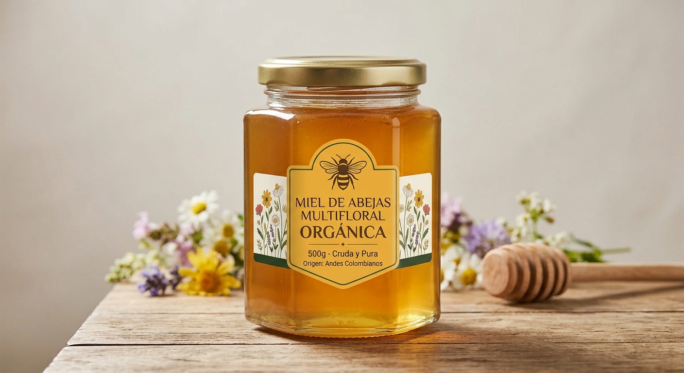 Miel de Abejas Multifloral Orgánica (500g)