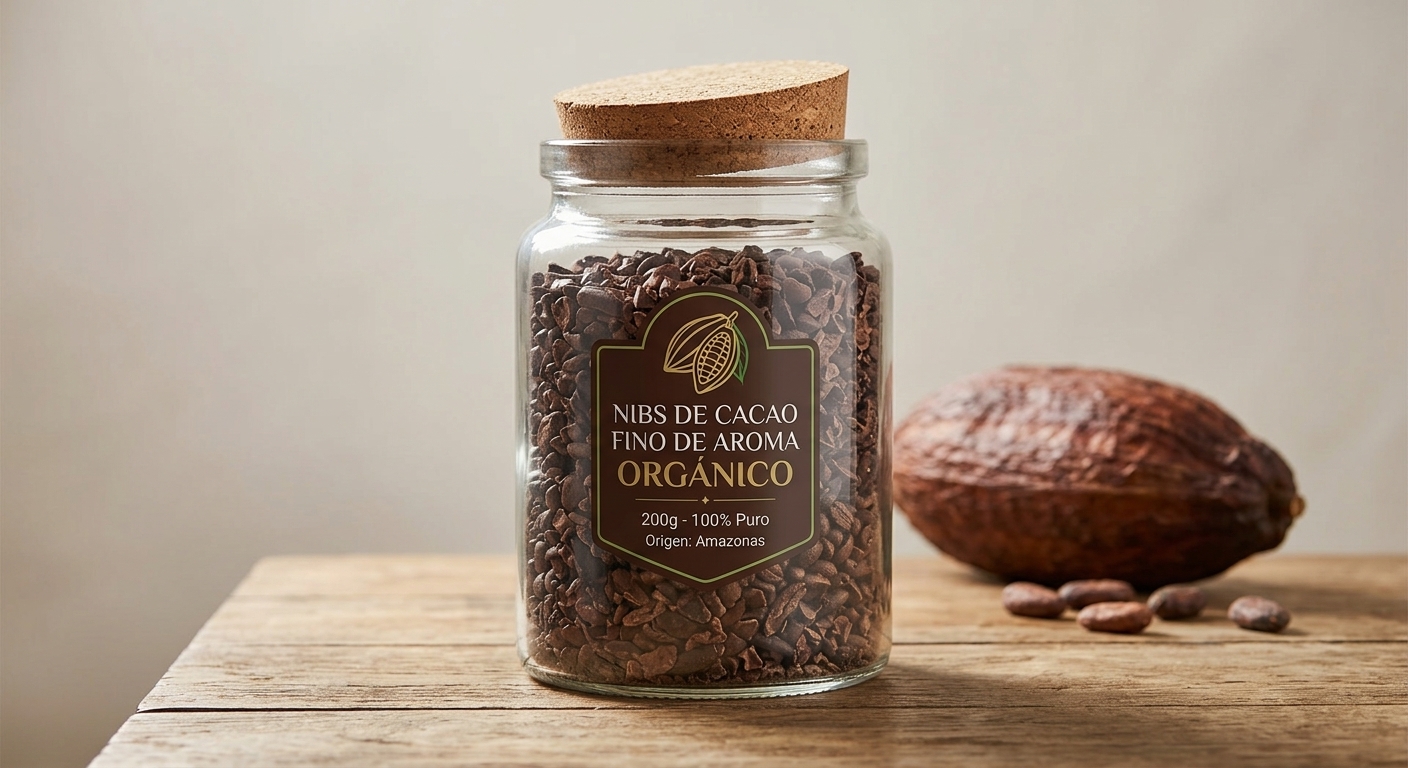 Nibs de Cacao Fino de Aroma Orgánico (200g)